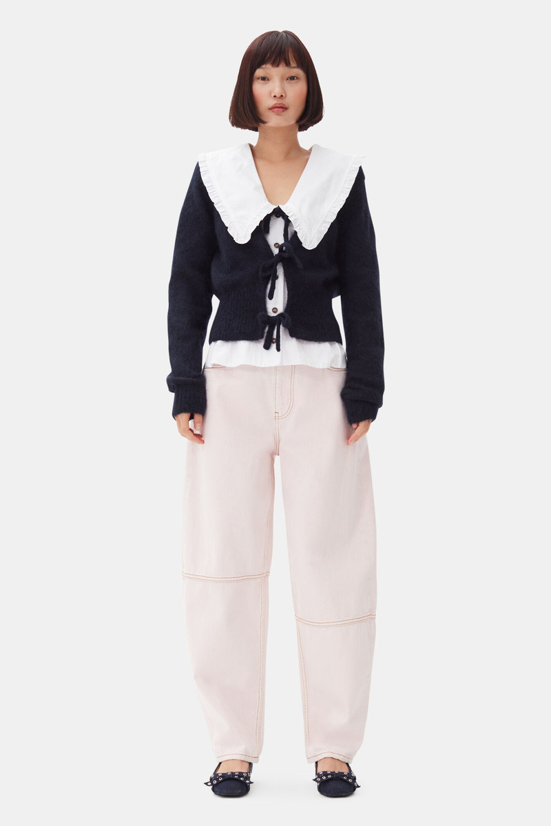 DENIM EYELET BOW 볼레미나 5