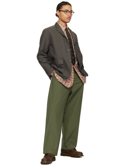 Engineered Garments Khaki Officer Trousers outlook