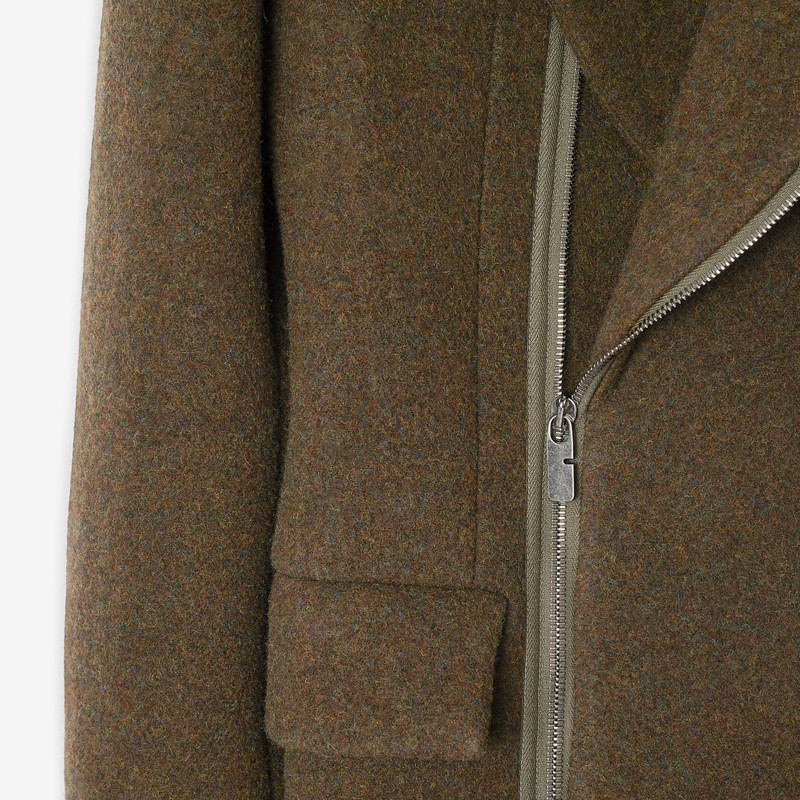 Wool Zip Tailored Coat 6