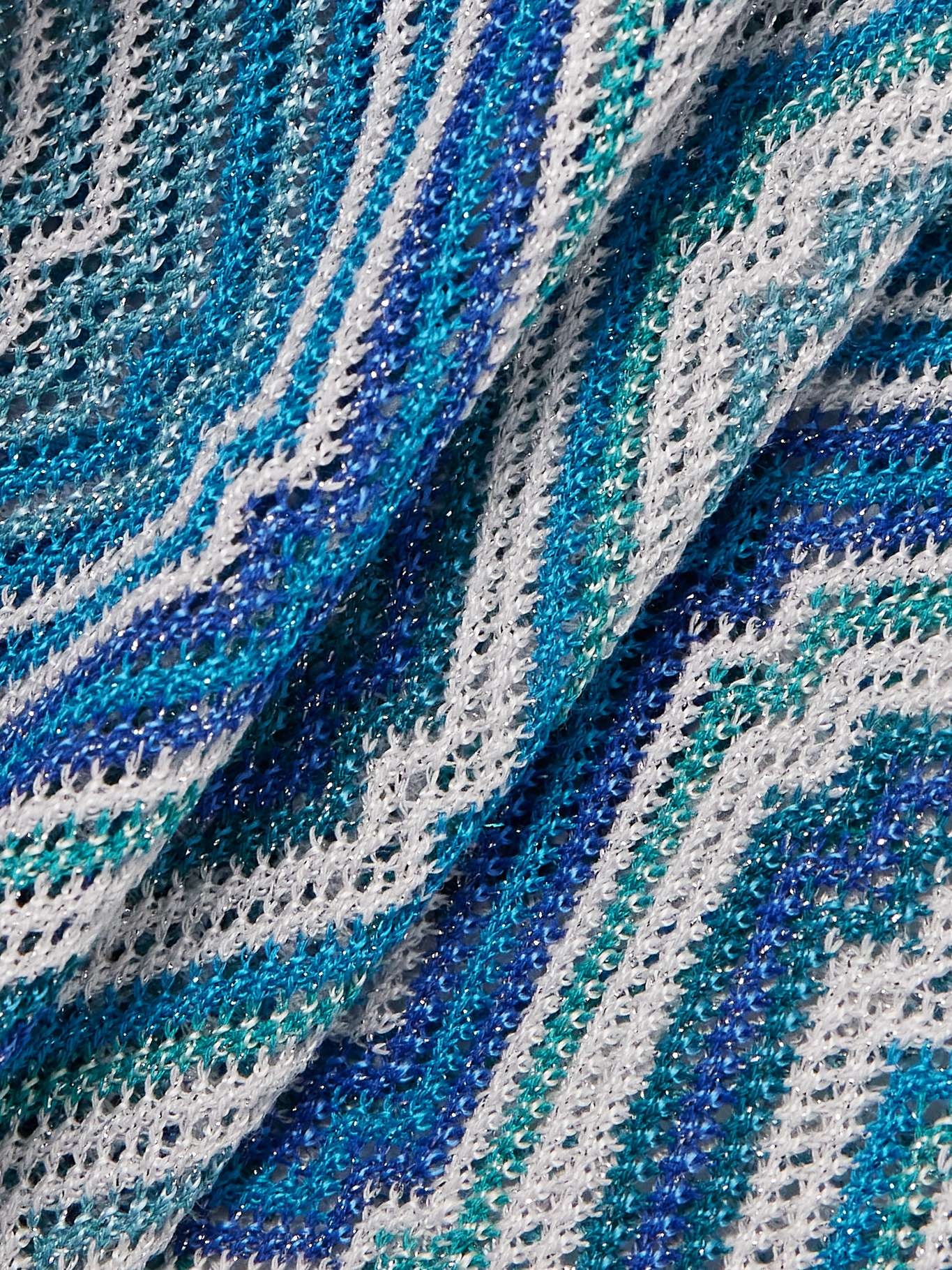 Mare metallic striped crochet-knit kaftan - 4