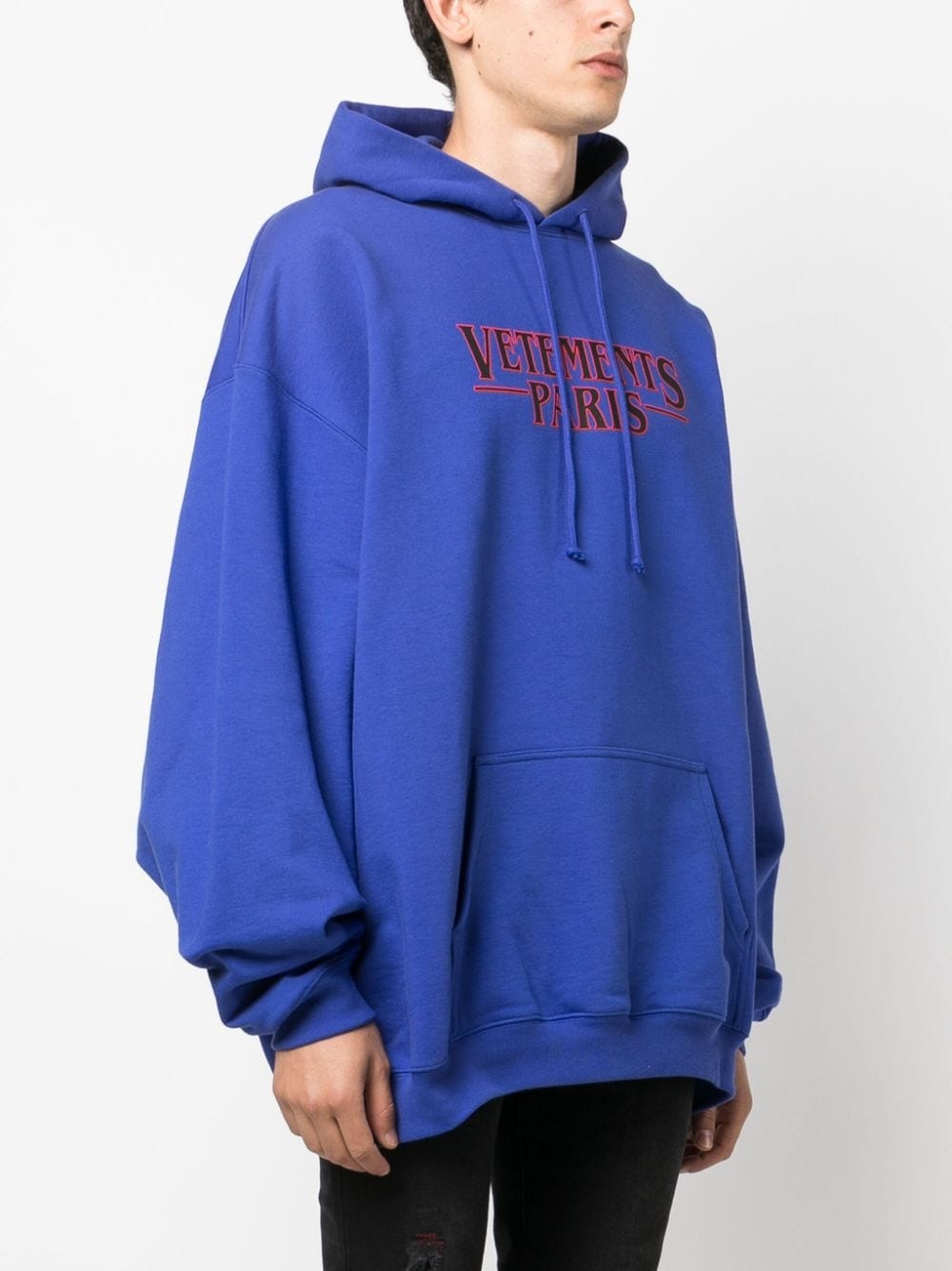 logo-print cotton hoodie - 4