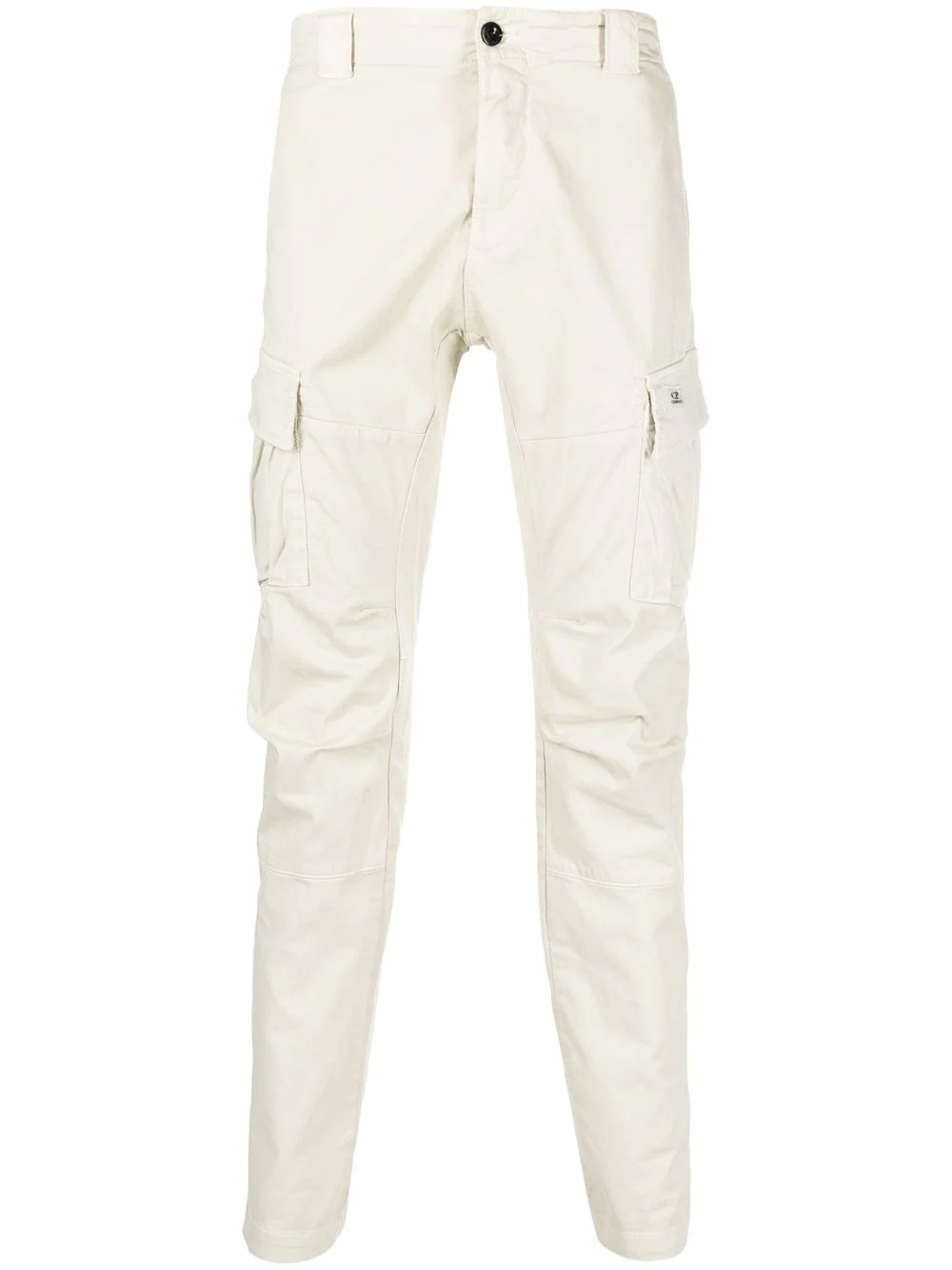 logo-patch tapered cargo trousers - 1