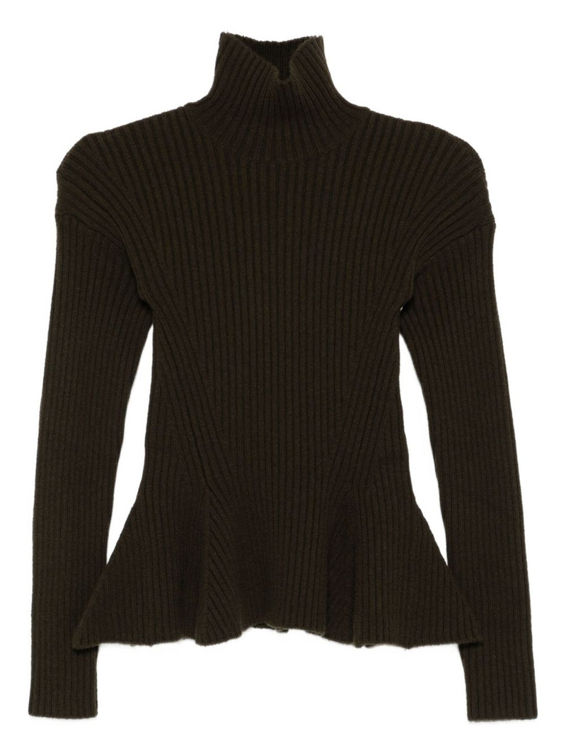 ribbed peplum knitwear 1