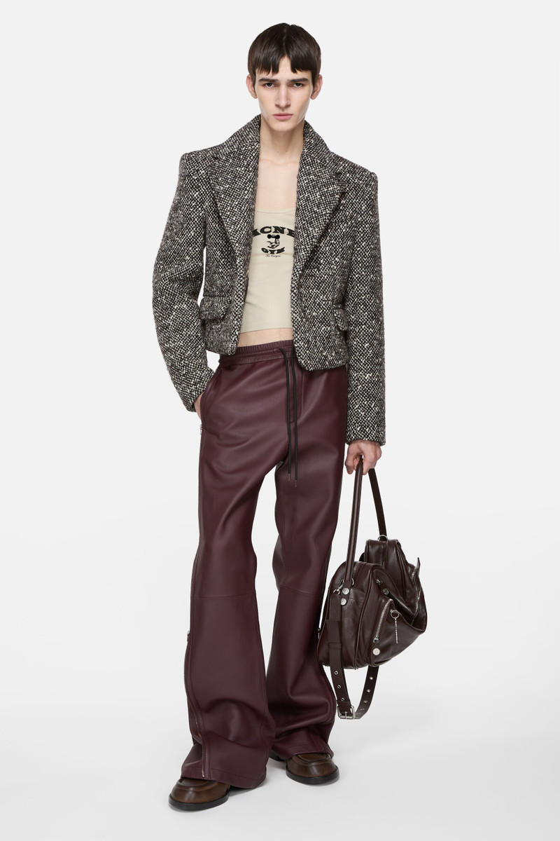 Acne Studios Leather trousers - Burgundy outlook