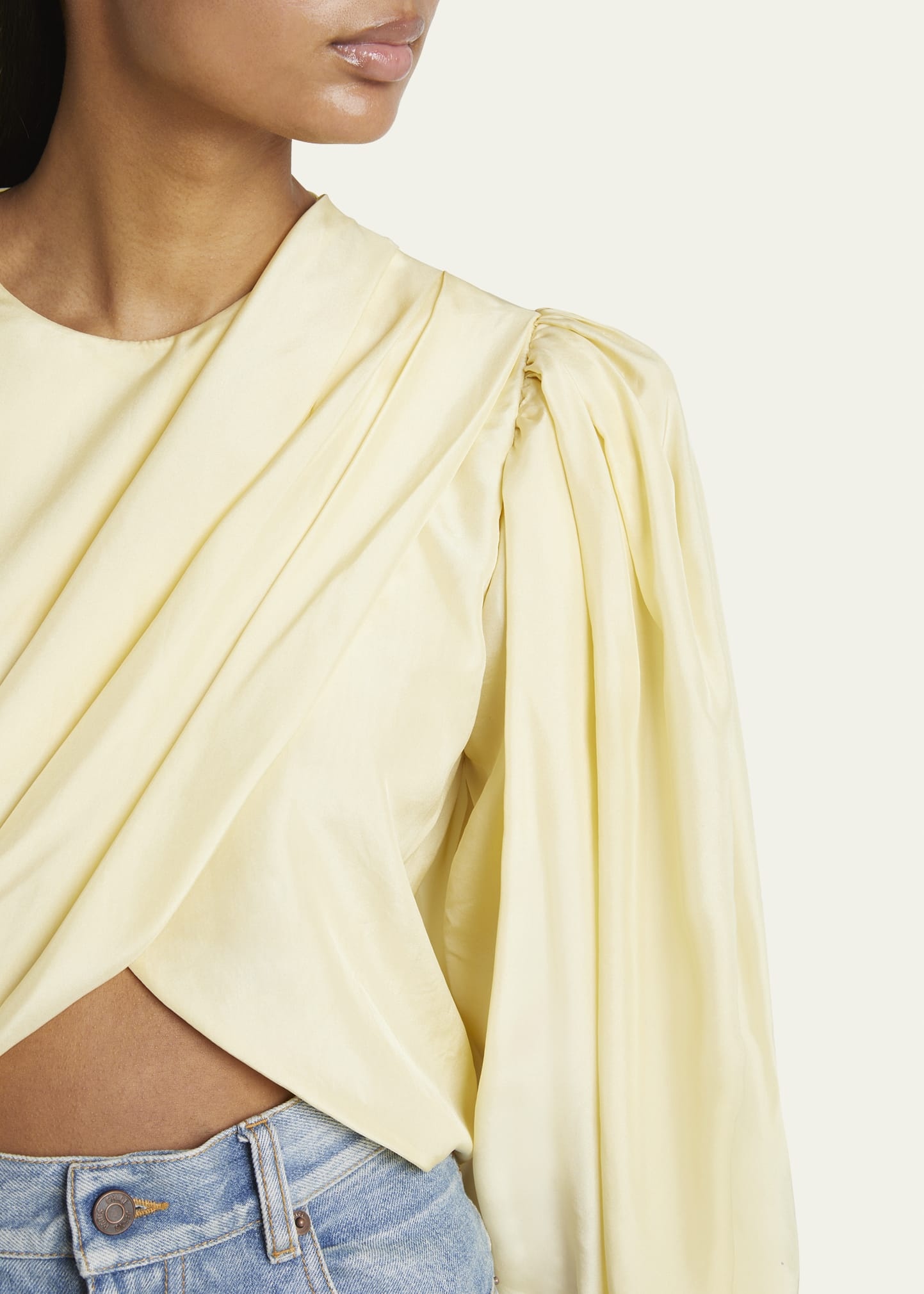 Draped Cropped Top - 5