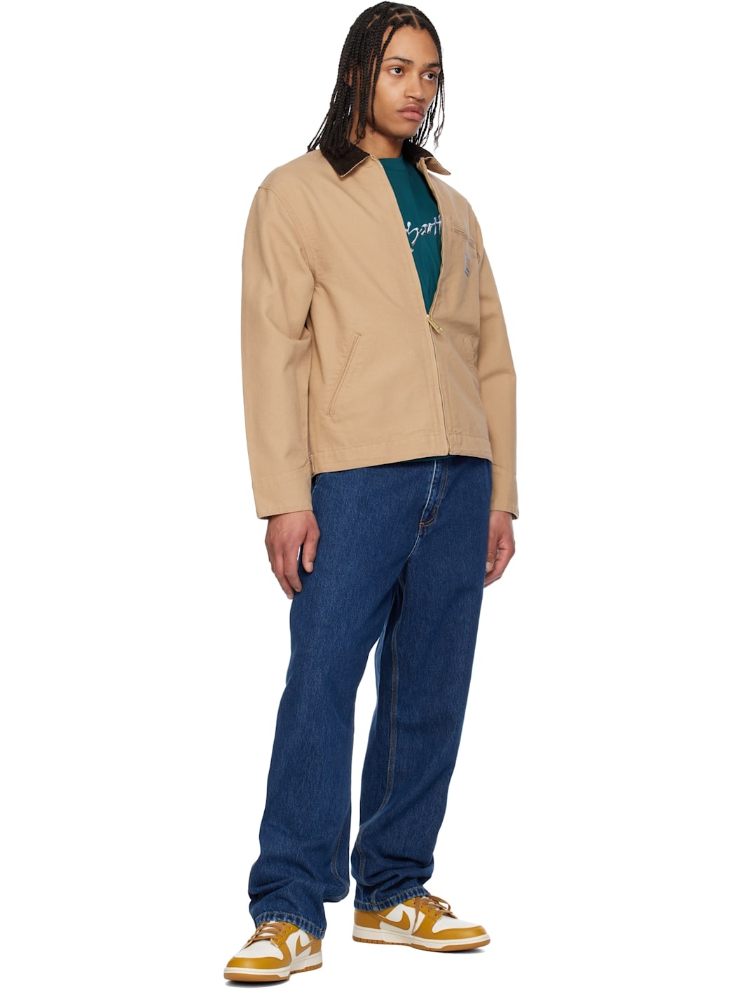 Blue Single Knee Jeans - 4