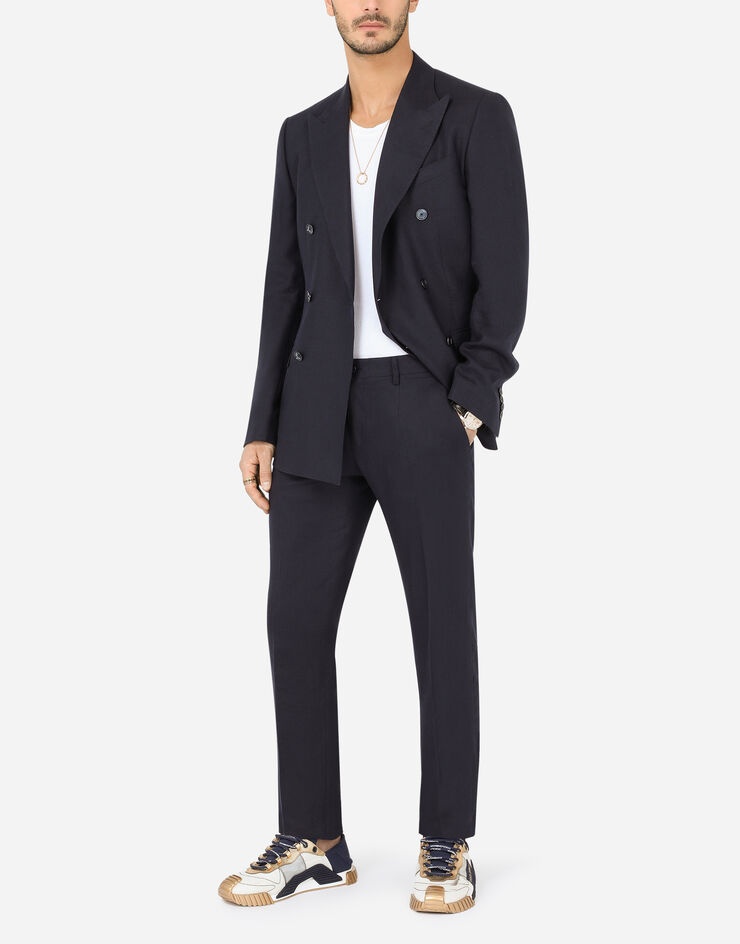 Double-breasted linen Taormina-fit suit - 9