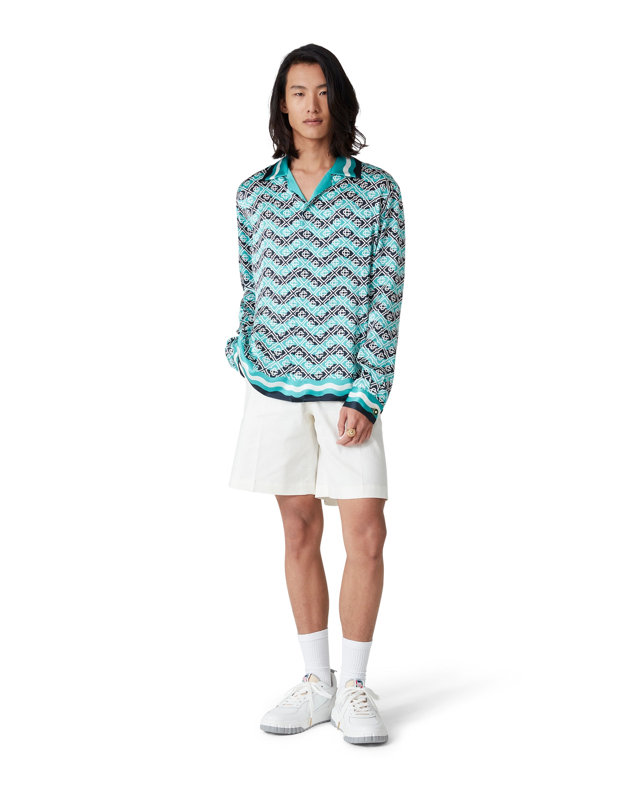 Monogram Wave Silk Shirt | Casablanca Paris - 2