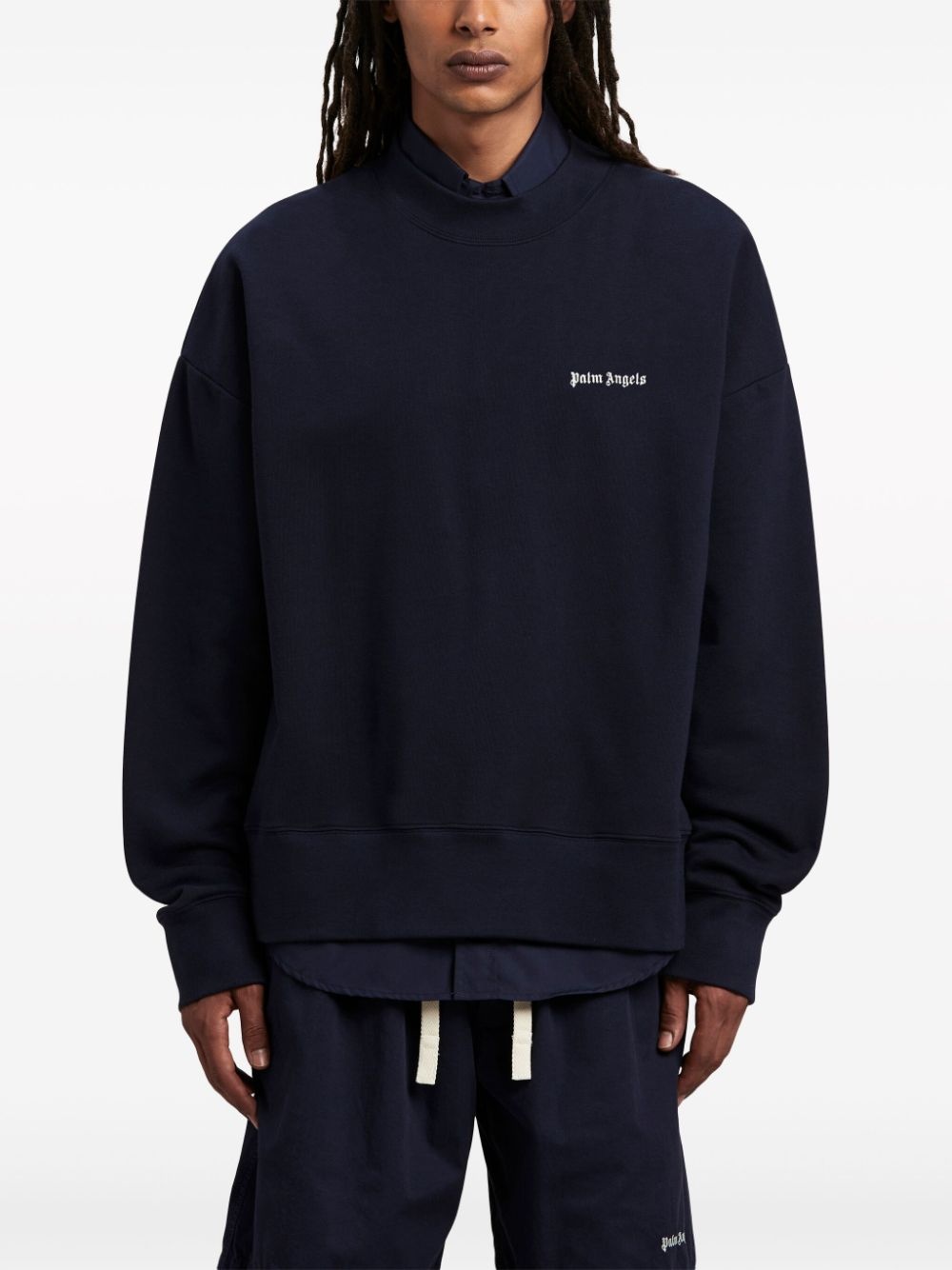 logo-print cotton sweatshirt - 2