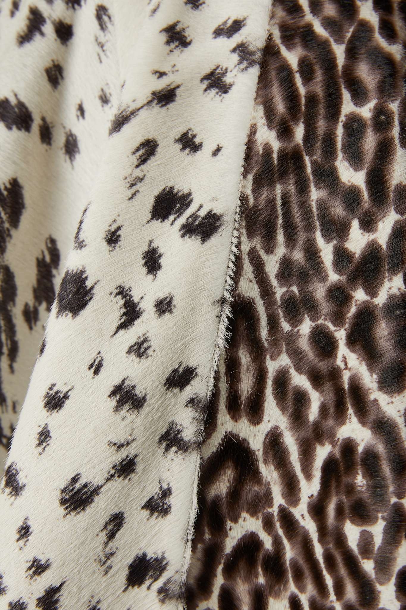 Leopard-print calf hair coat - 5