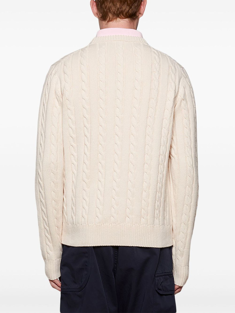 cable knit crew neck jumper 5