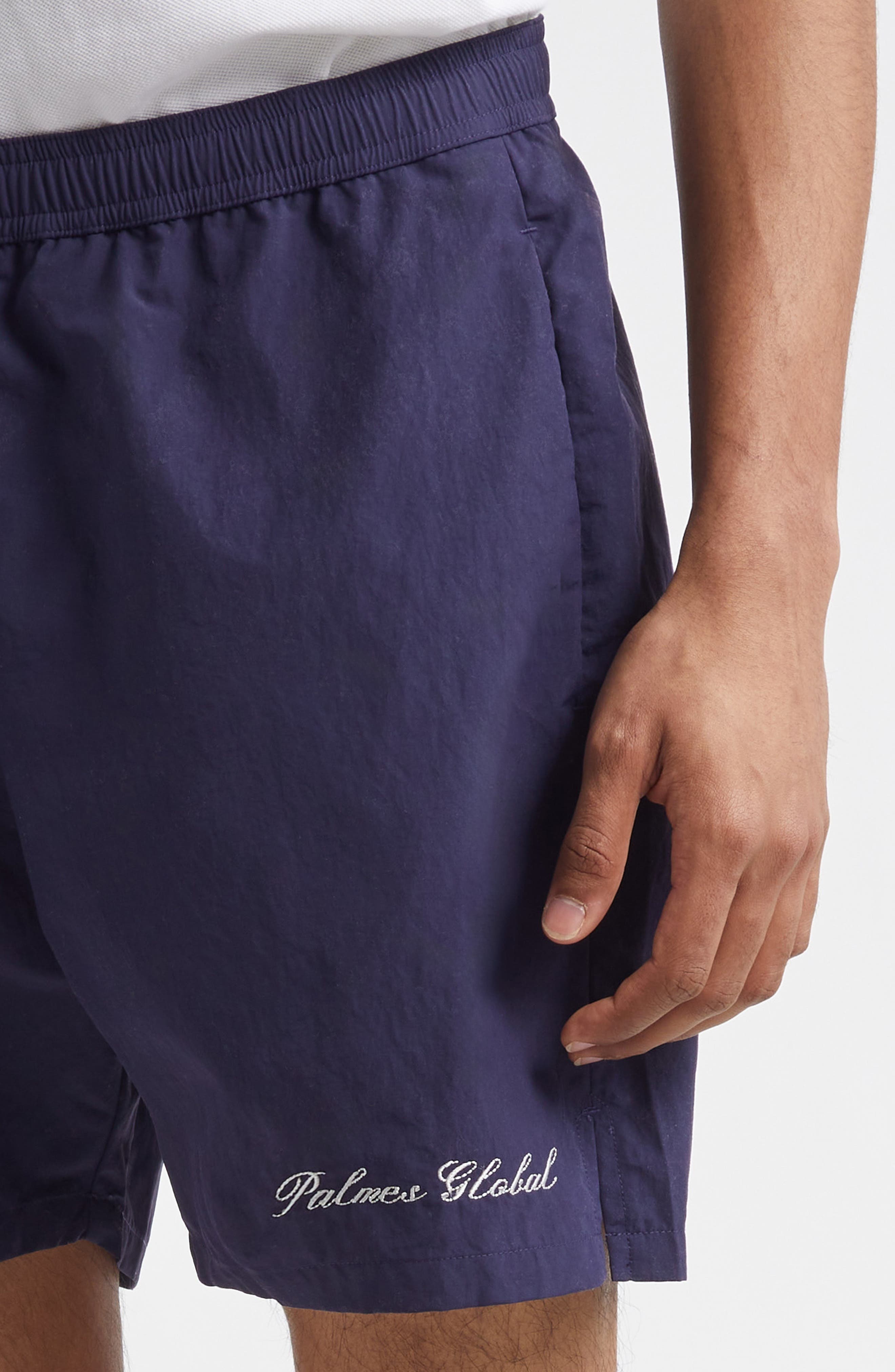 PALMES Global Tennis Shorts in Dark Blue at Nordstrom - 5