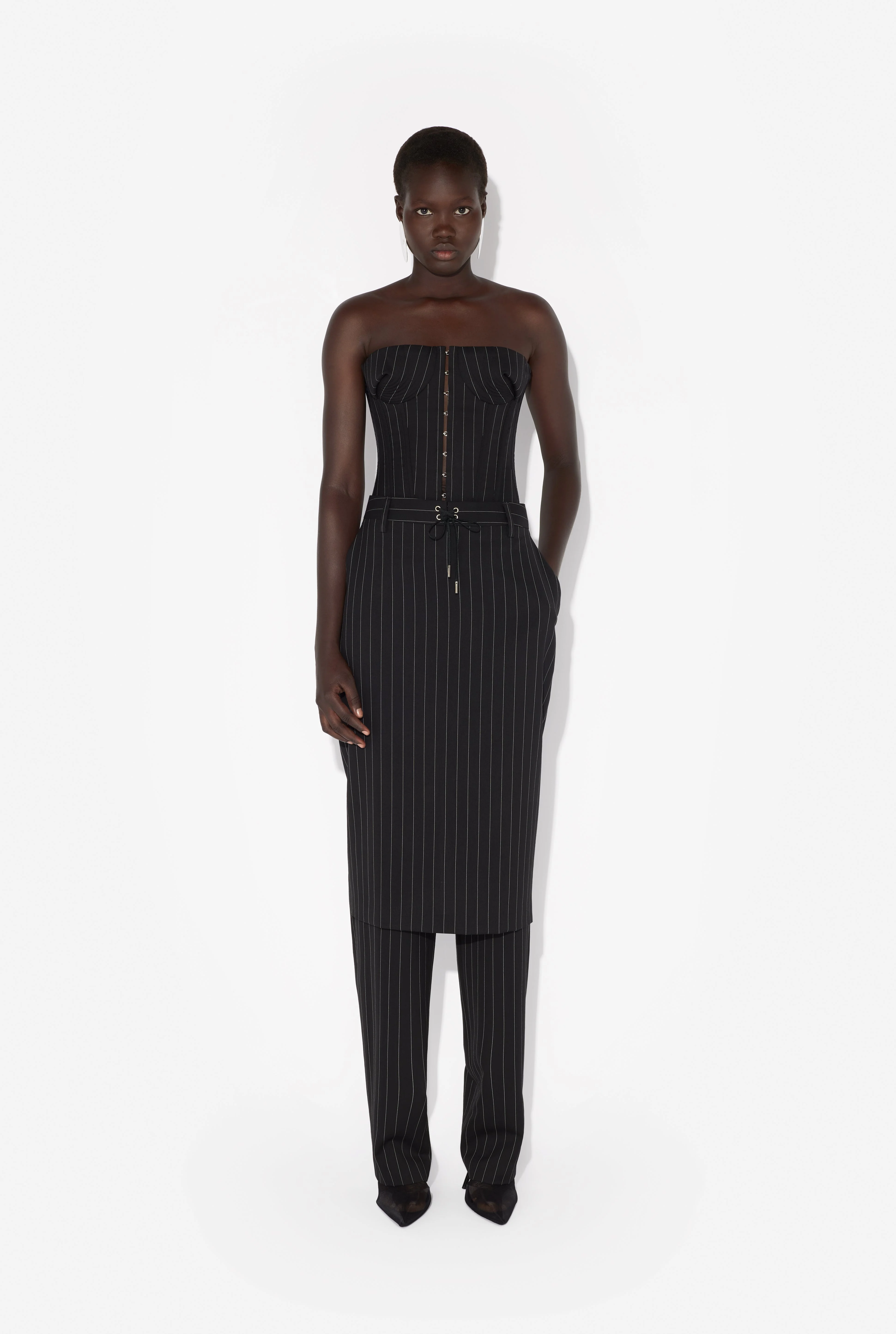 THE LACE-UP SUIT PANT SKIRT - 1