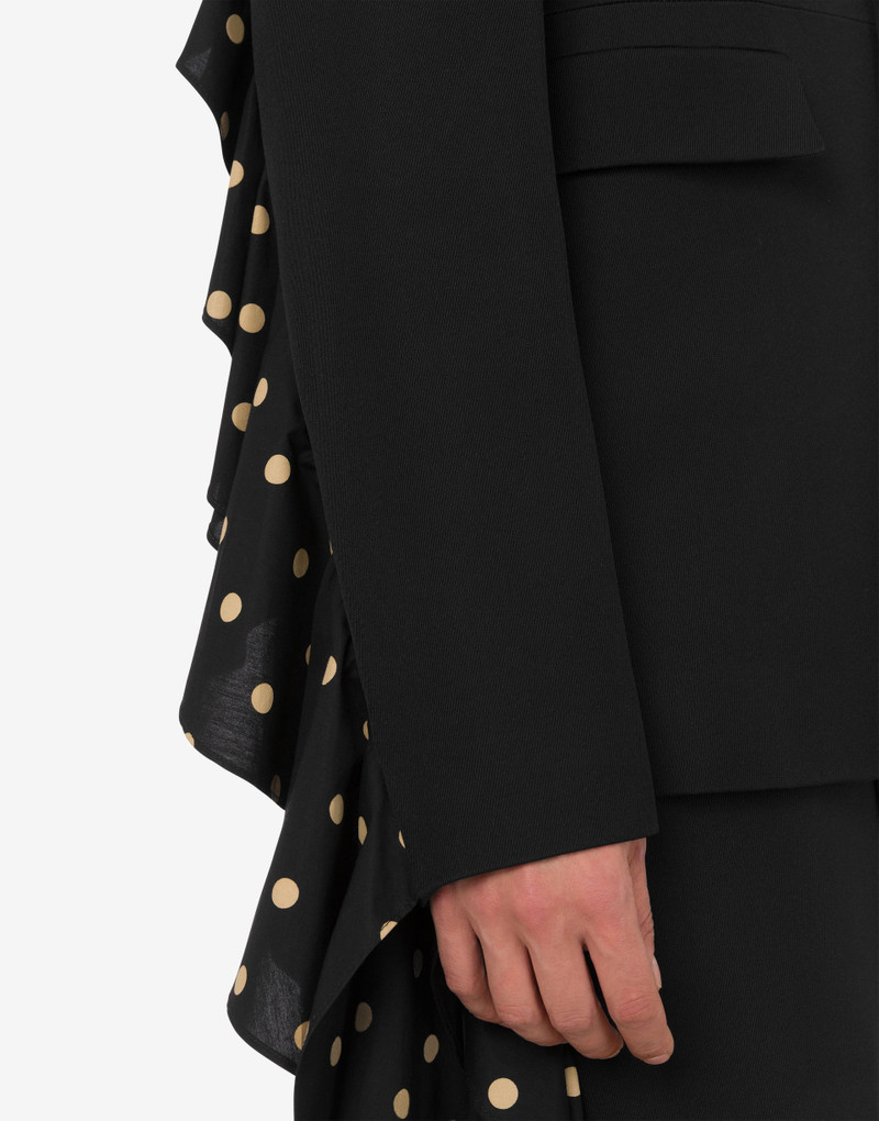 POLKA DOTS WOOL BLEND DIAGONAL JACKET 3