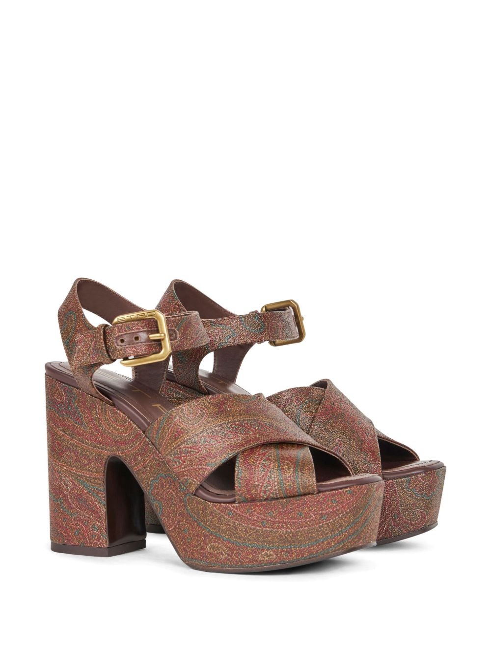 100mm paisley platform sandals - 2