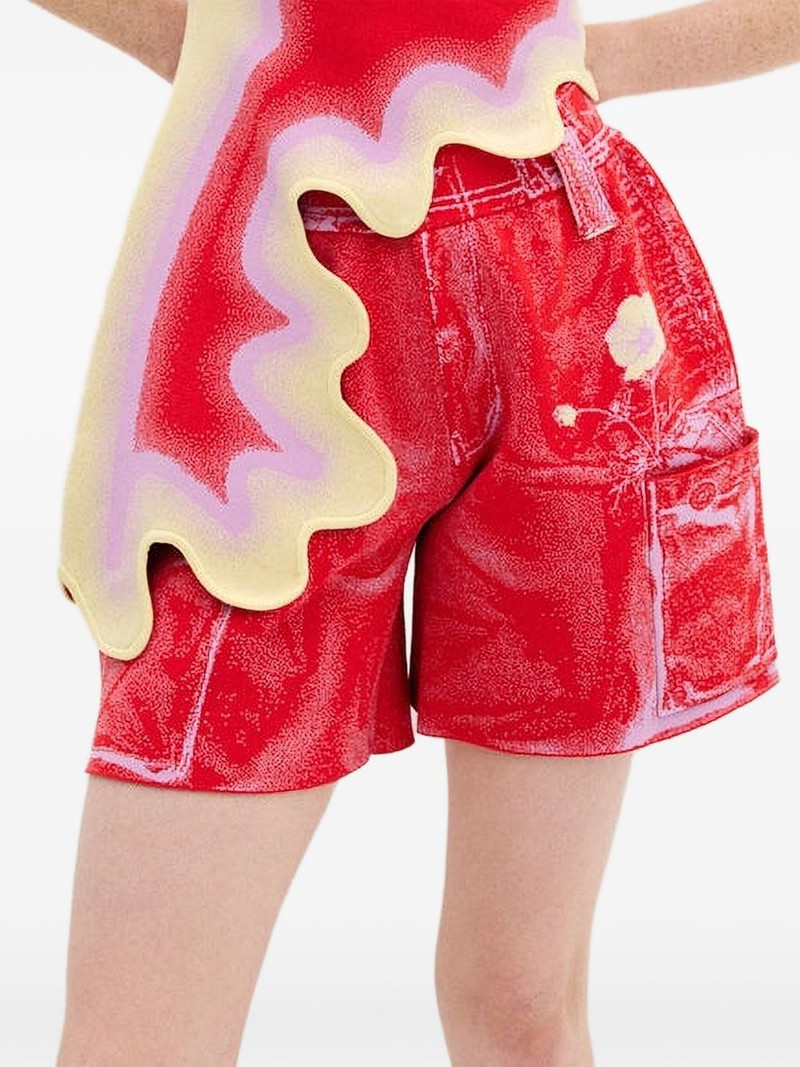 Heather fake-cargo-print shorts 1