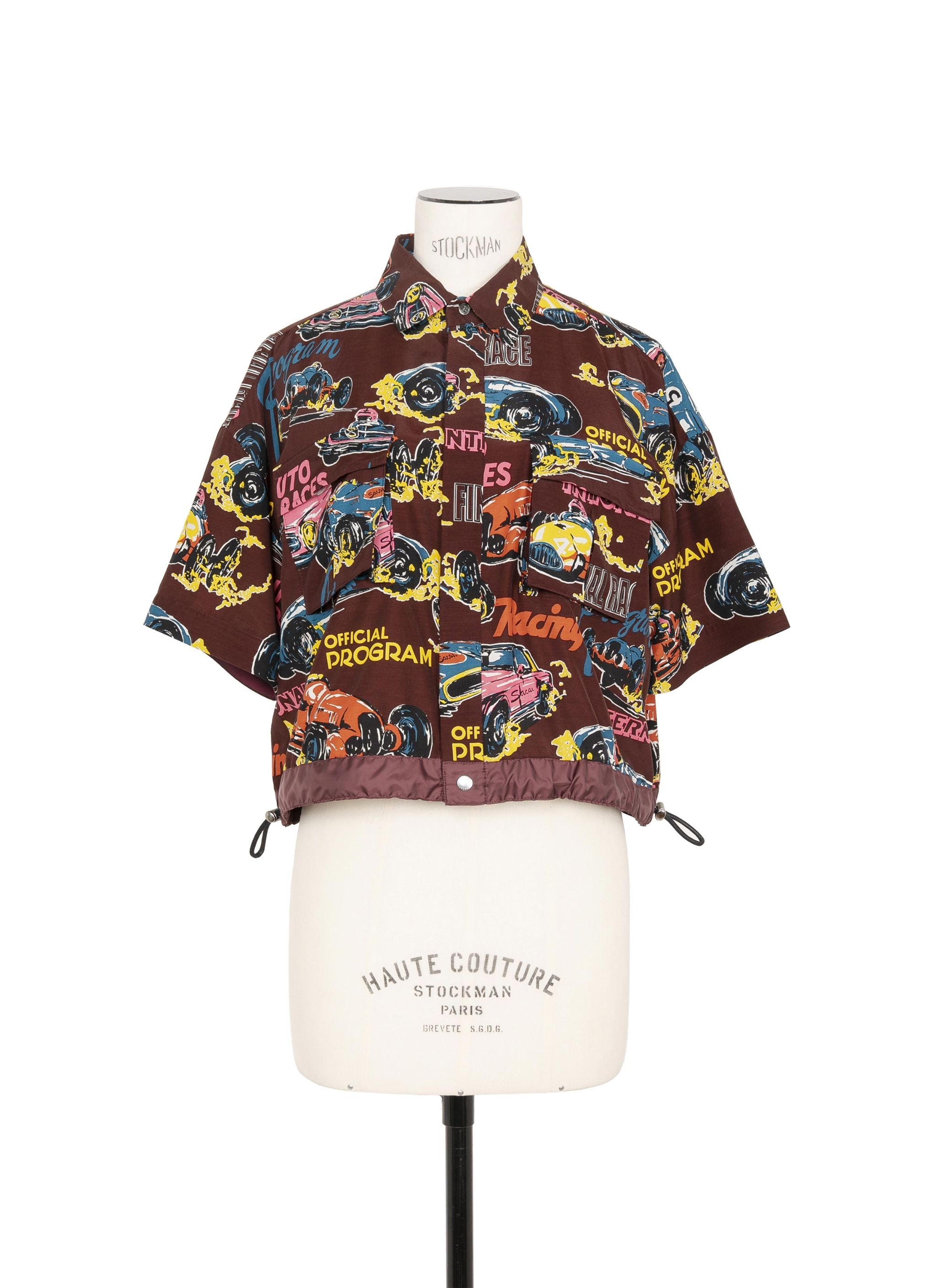 トップス sacai Car Race / Tropical Print Shirt White Car Race Tropical Print Shirt by sacai on Sale