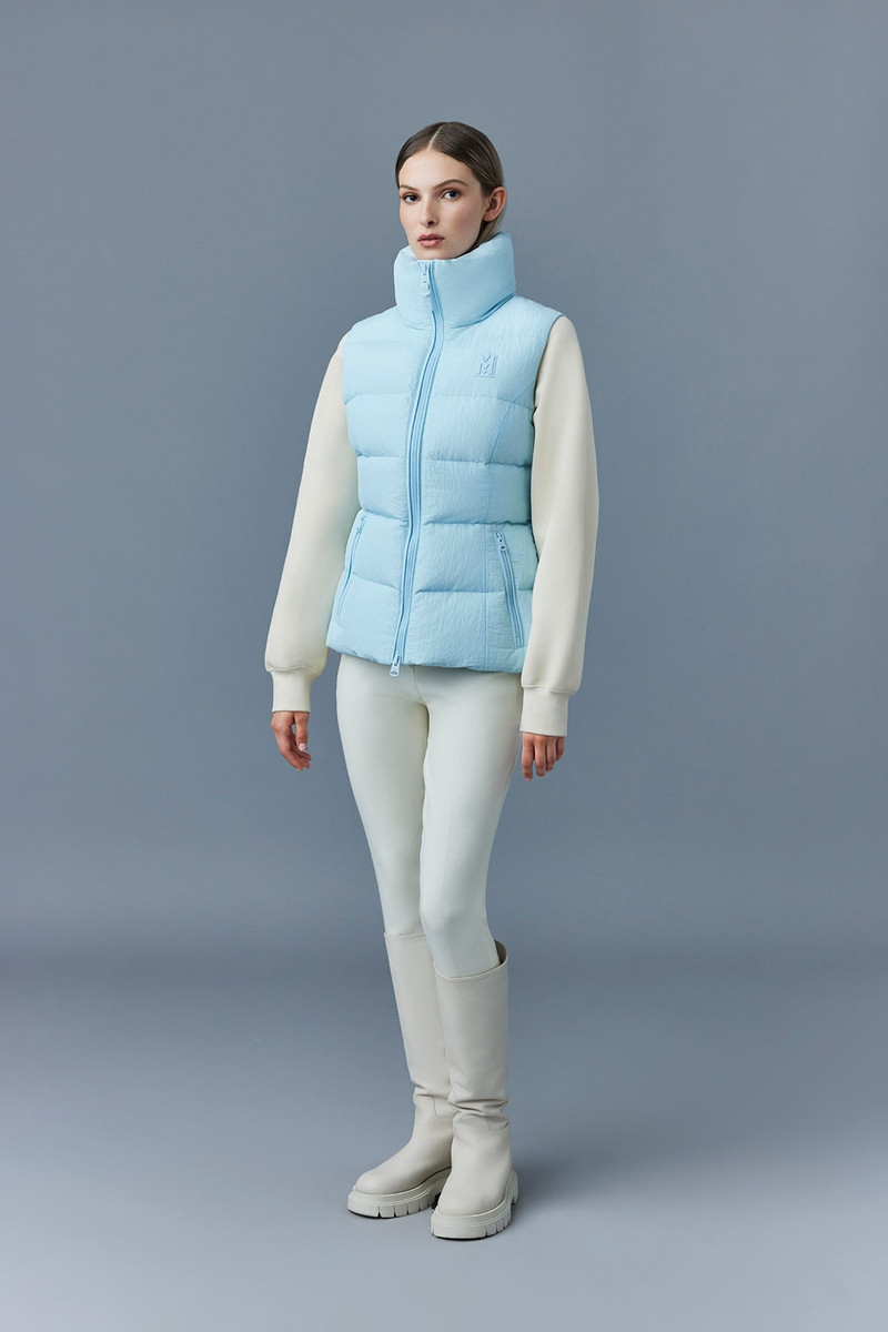 MACKAGE CHAYA-TR tactile ripstop down vest for ladies outlook