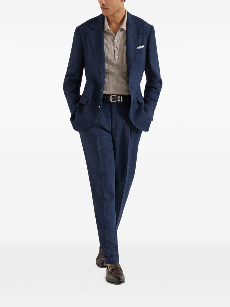 Brunello Cucinelli notched-lapels blazer outlook