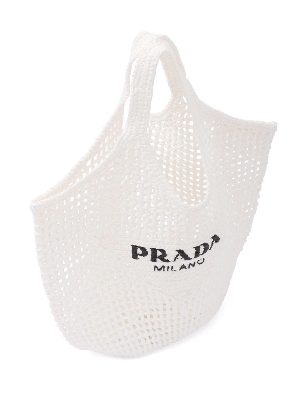 logo straw tote bag - 3