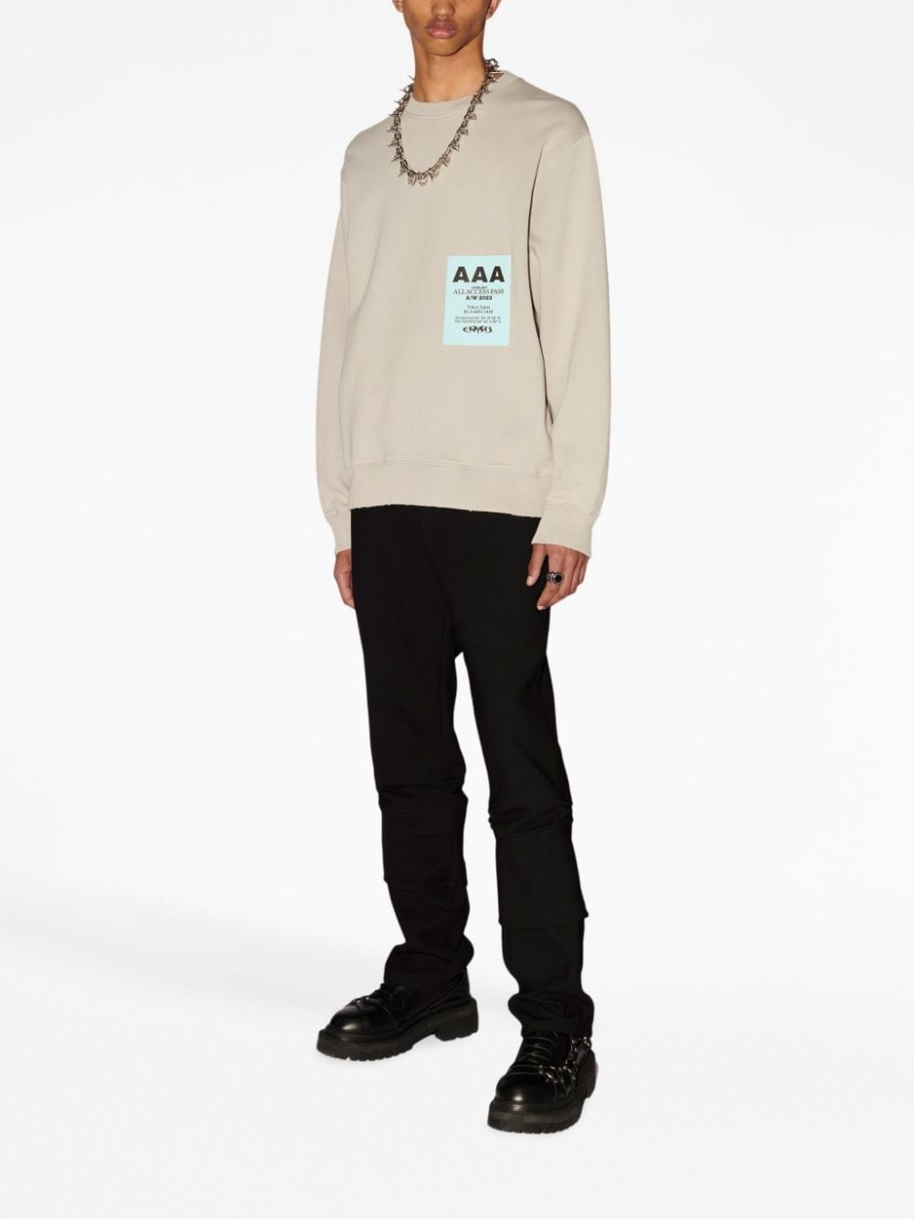 Pass-print cotton sweatshirt - 2