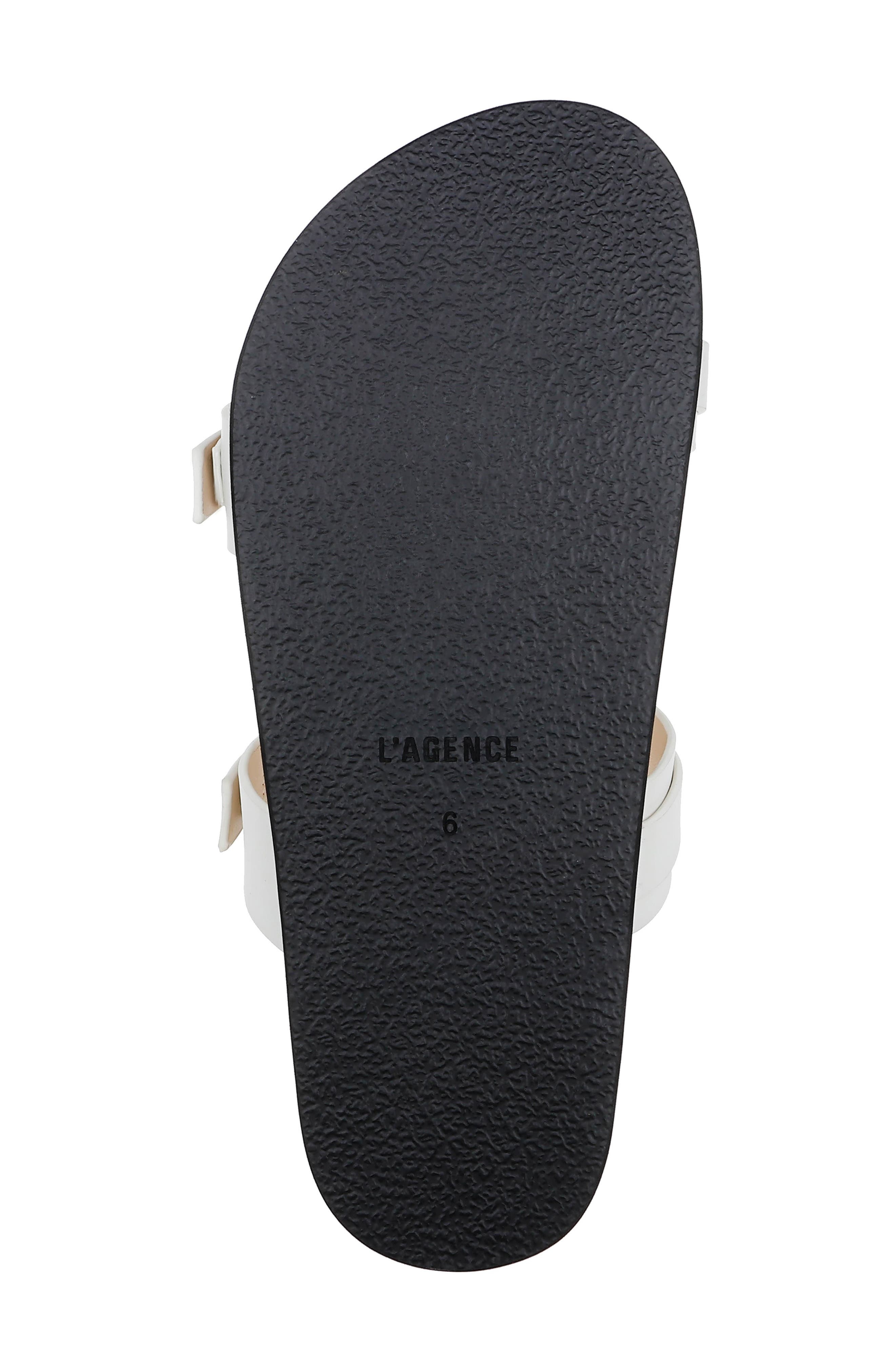 L'AGENCE Gaelle Slide Sandal in Ivory Leather at Nordstrom - 6