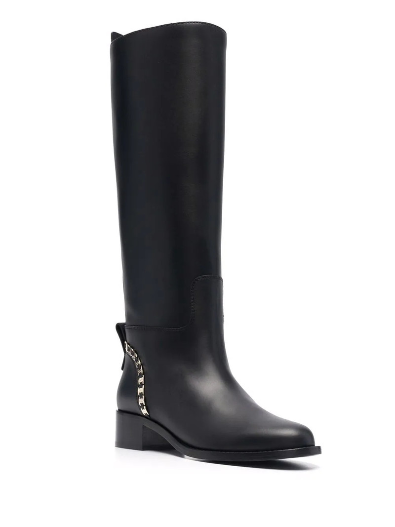 FERRAGAMO Vara Chain knee-high boots outlook