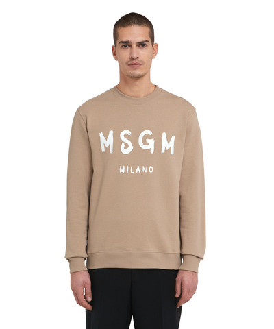 MSGM Sweatshirt with brushstroke logo outlook