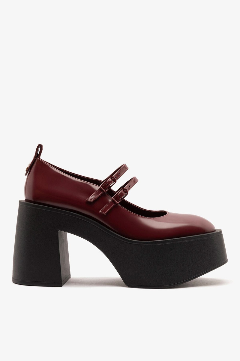 Olivia Platform Pump Burgundy Leather 1