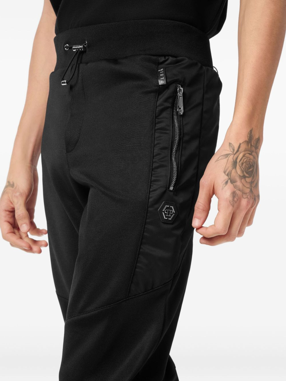 biker-quilted track pants - 4