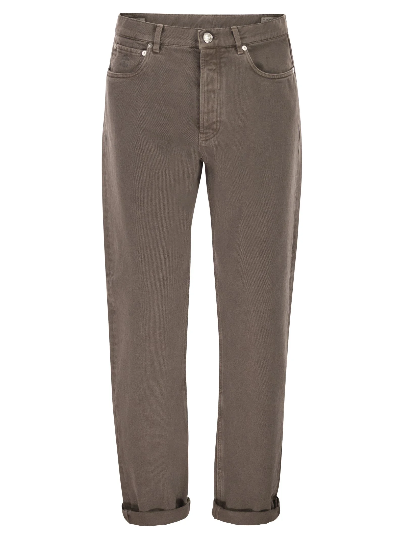 Brunello Cucinelli Men Iconic Fit Five-Pocket Trousers In Garment-Dyed Denim - 1