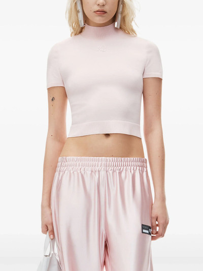 alexanderwang.t Short Sleeve Mock Neck Top outlook