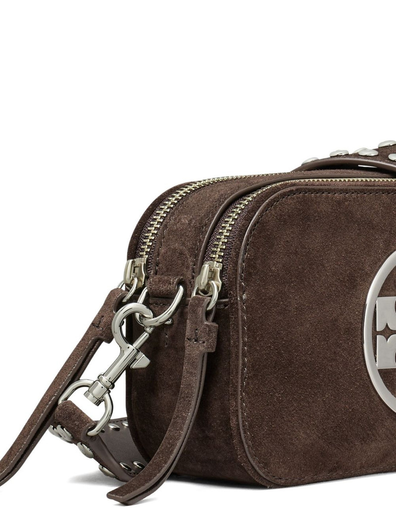 mini Miller logo-studded suede crossbody bag 4