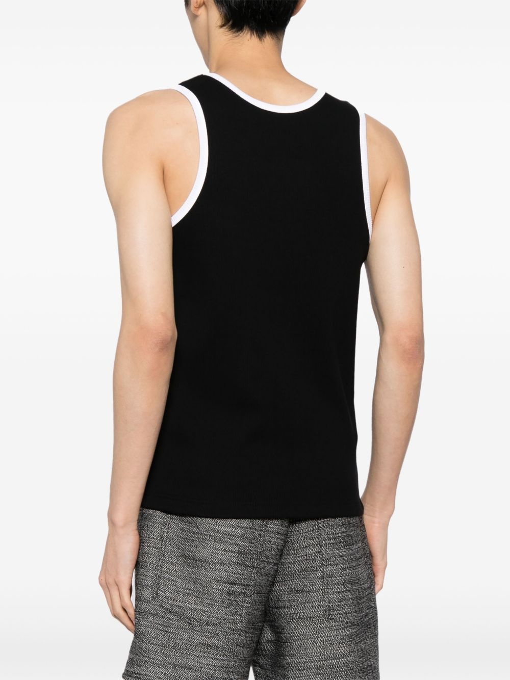 logo-embroidered tank top - 4