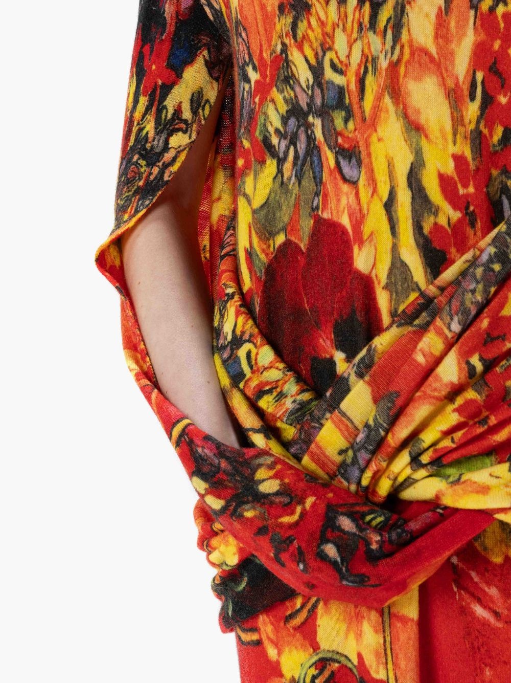 FRONT DRAPE DRESS - 5