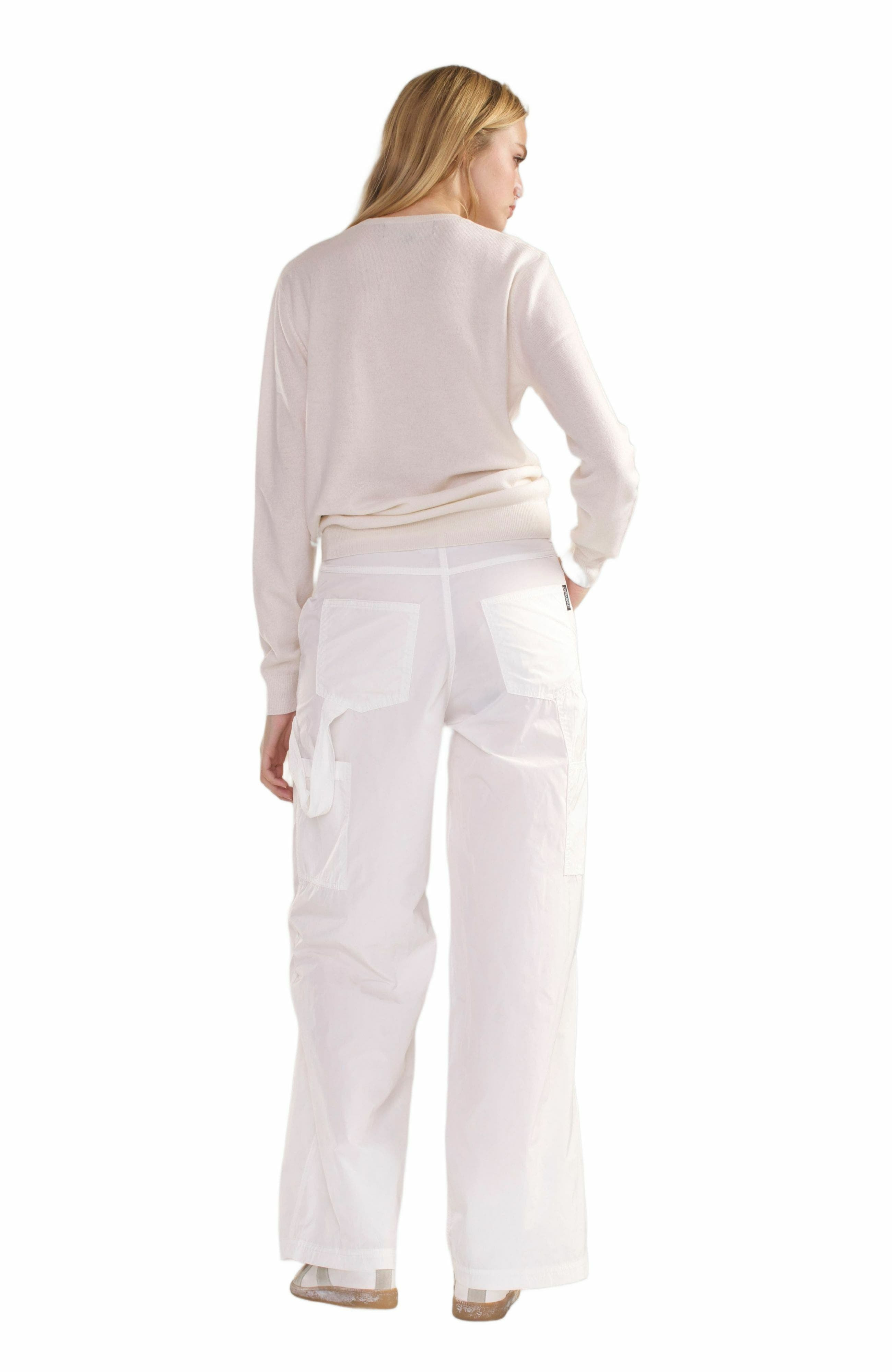 Cynthia Rowley Elea Wool Cashmere Sweater in White at Nordstrom - 3