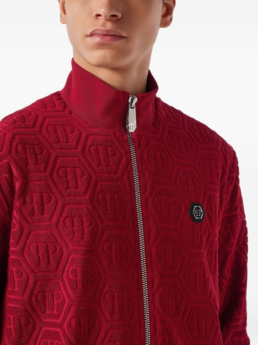monogram-jacquard track jacket - 5