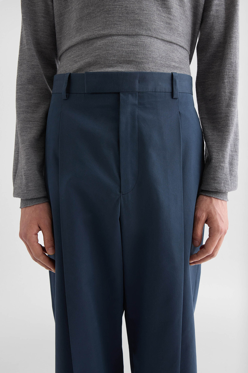 Cotton Blend Poplin Trousers 6