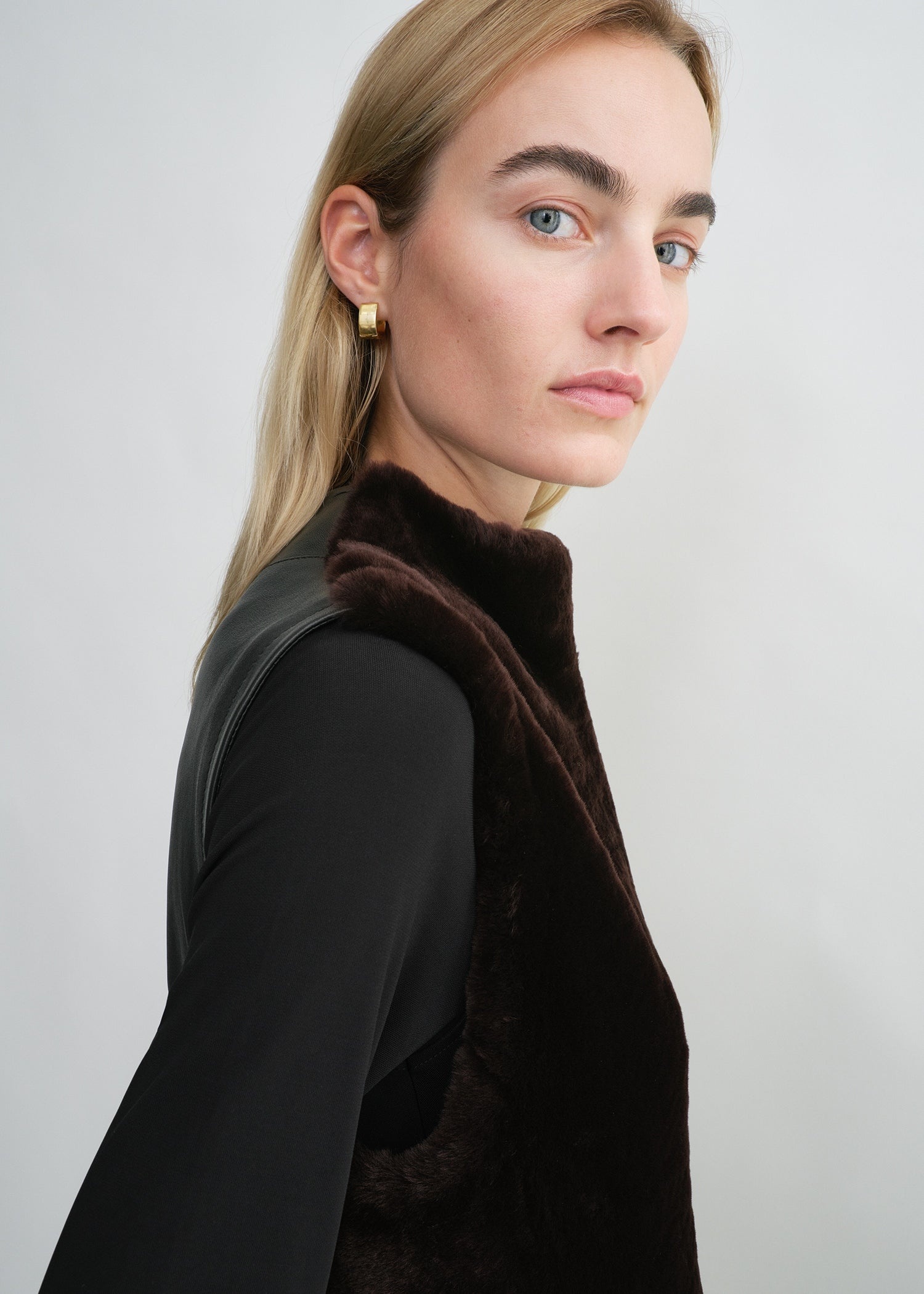 Shearling-front top espresso - 5