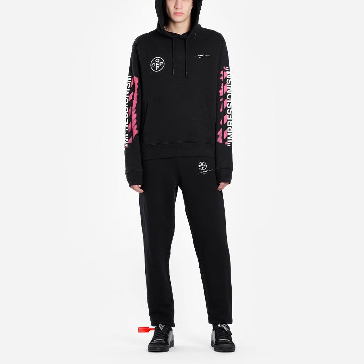Off-White Stencil Arrow Hooded Sweatshirt 'Black' OMBB034R190030151028 - 6