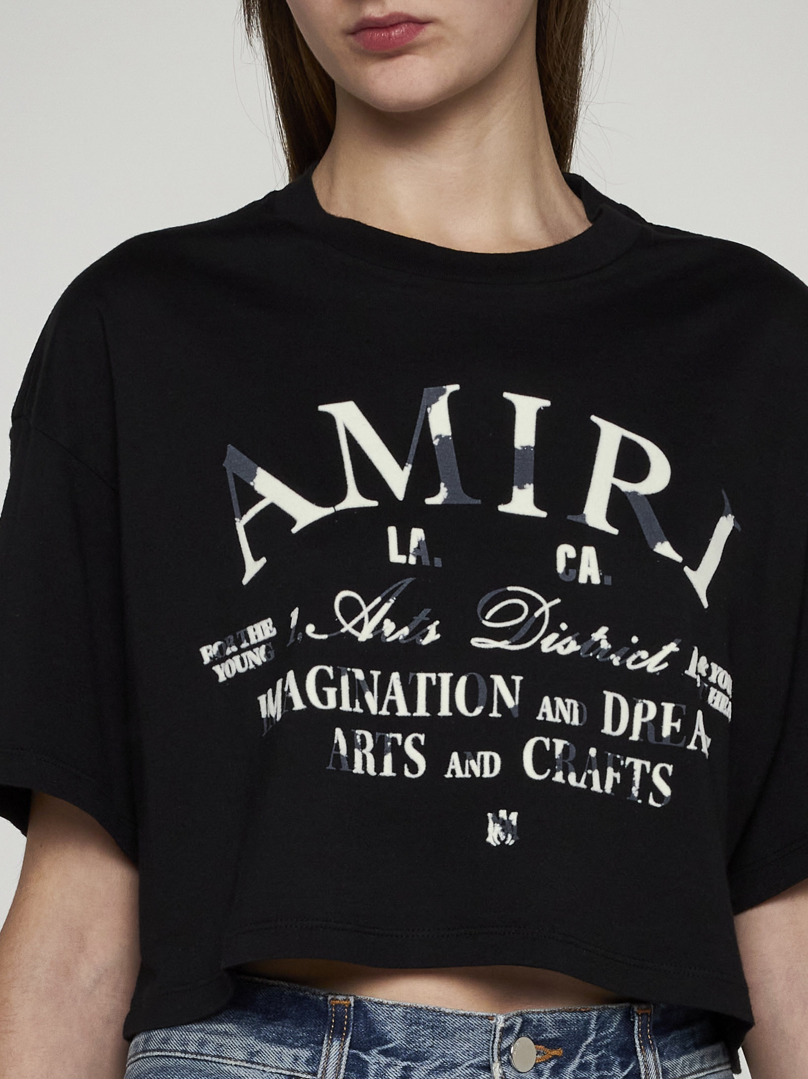 AMIRI Arts District cotton cropped t-shirt