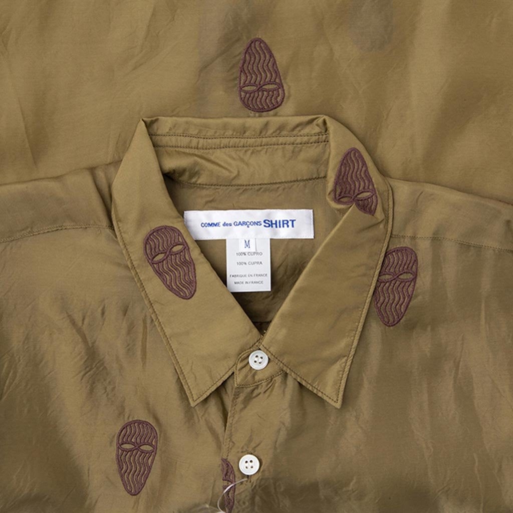 COMME DES GARCONS SHIRT MASK EMBROIDERED - KHAKI - 3