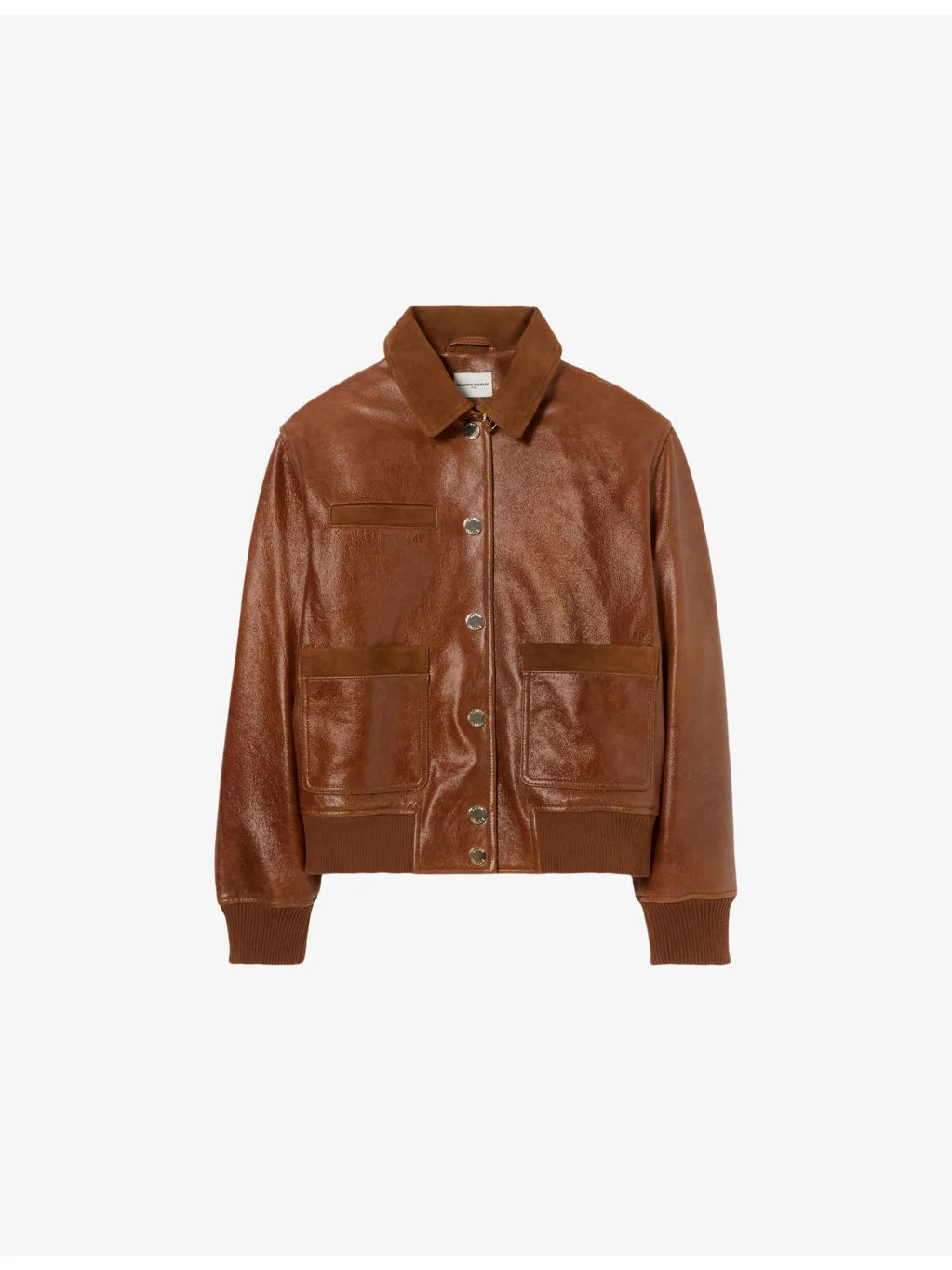 Relaxed-Fit Side-Pocket Leather Jacket - 1