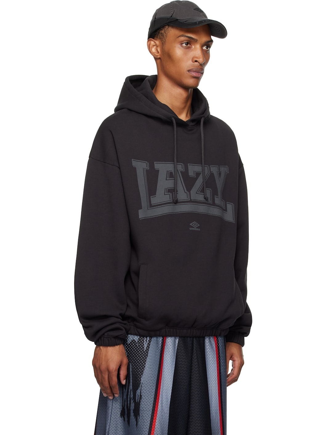 Black 'Lazy' Mask Hoodie - 2