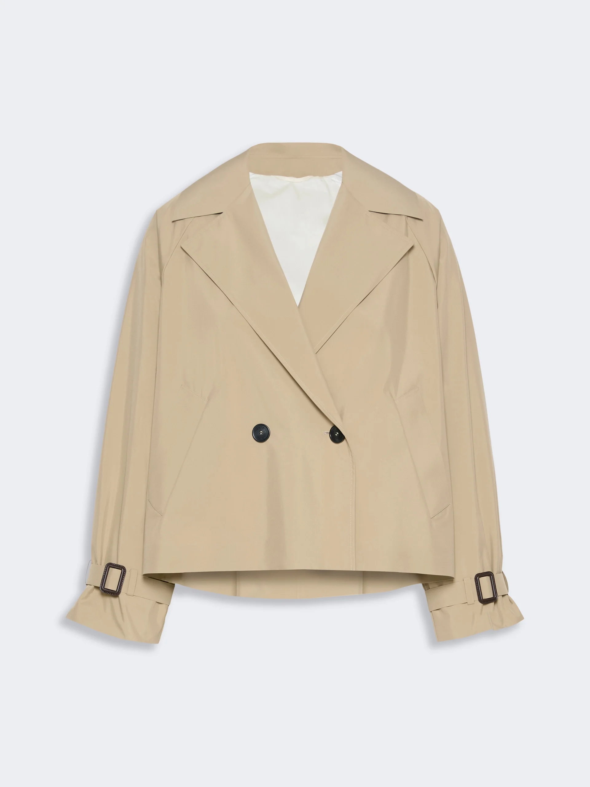 BOERO Short water-repellent canvas trench coat - BEIGE - 1