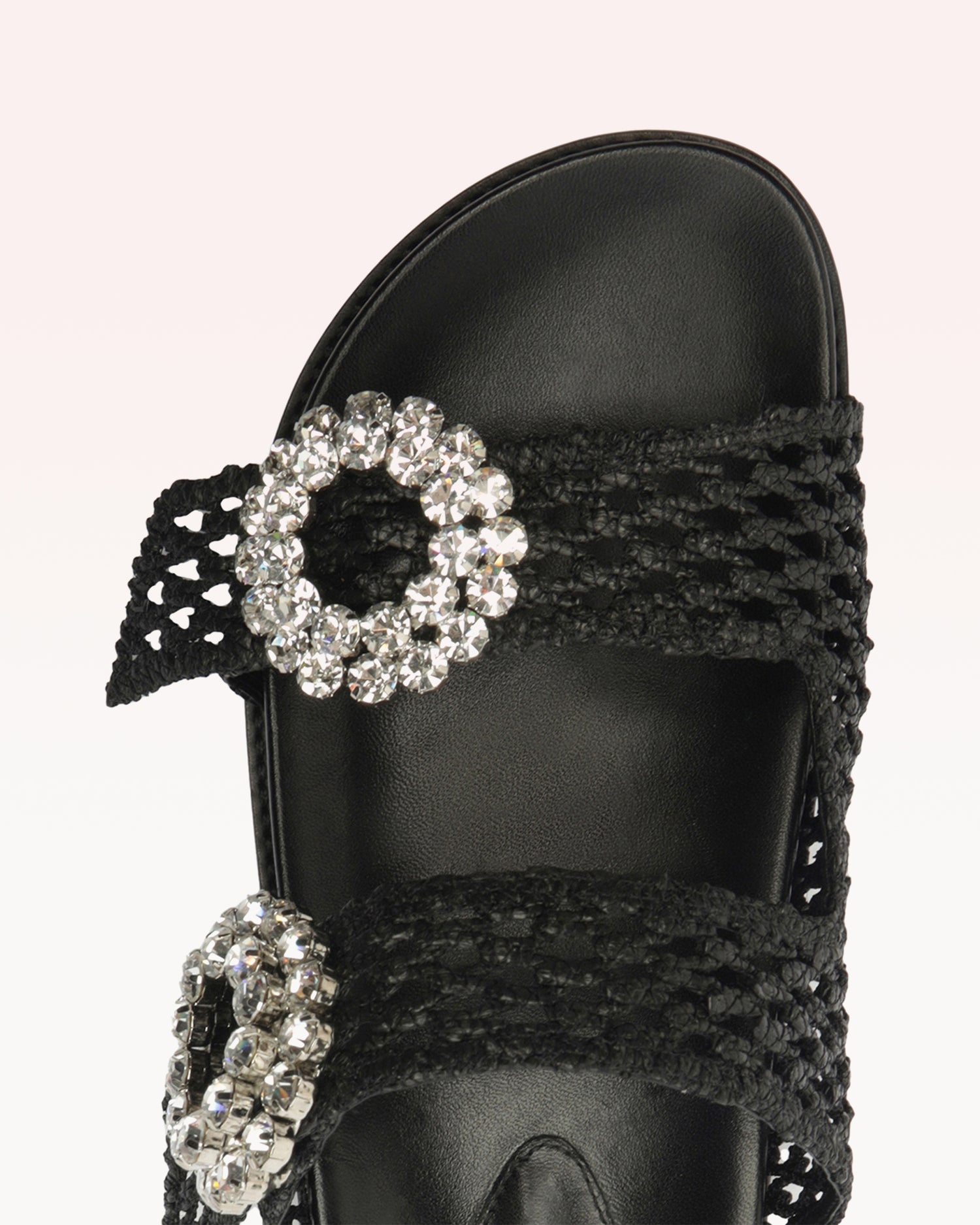 SALMA RAFFIA CRYSTAL FLAT - 4