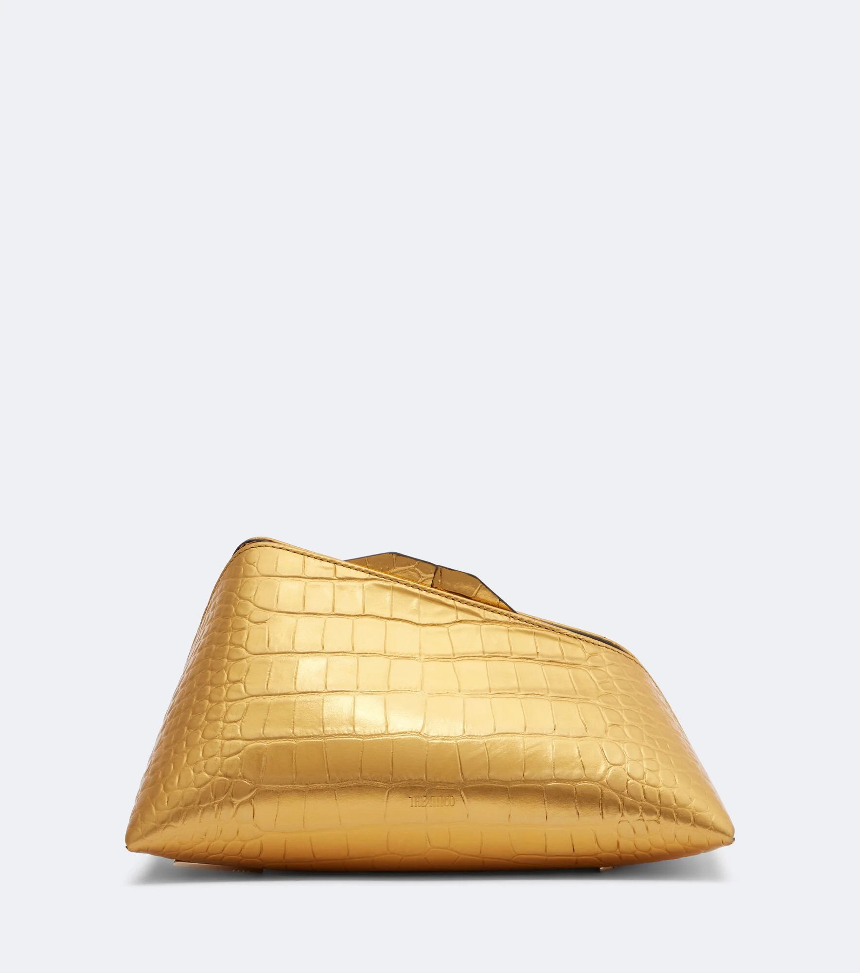 8:30PM Small croc-effect leather clutch - 1