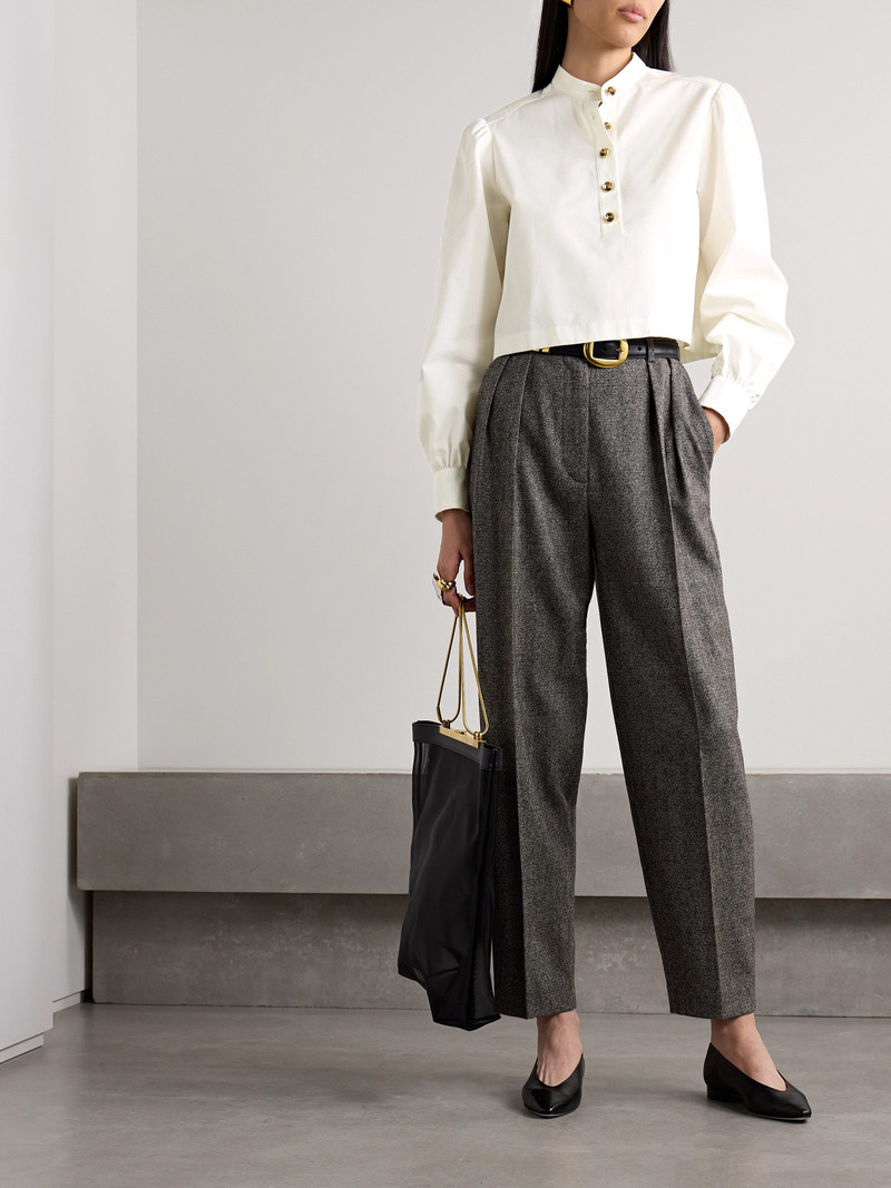 Altuzarra Margot Cropped Cotton-blend Poplin Top outlook