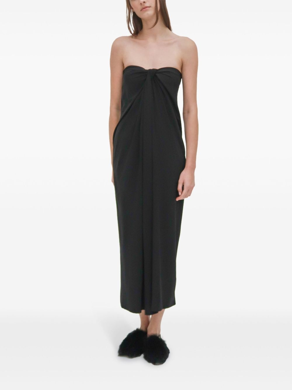 twist strapless maxi dress - 2