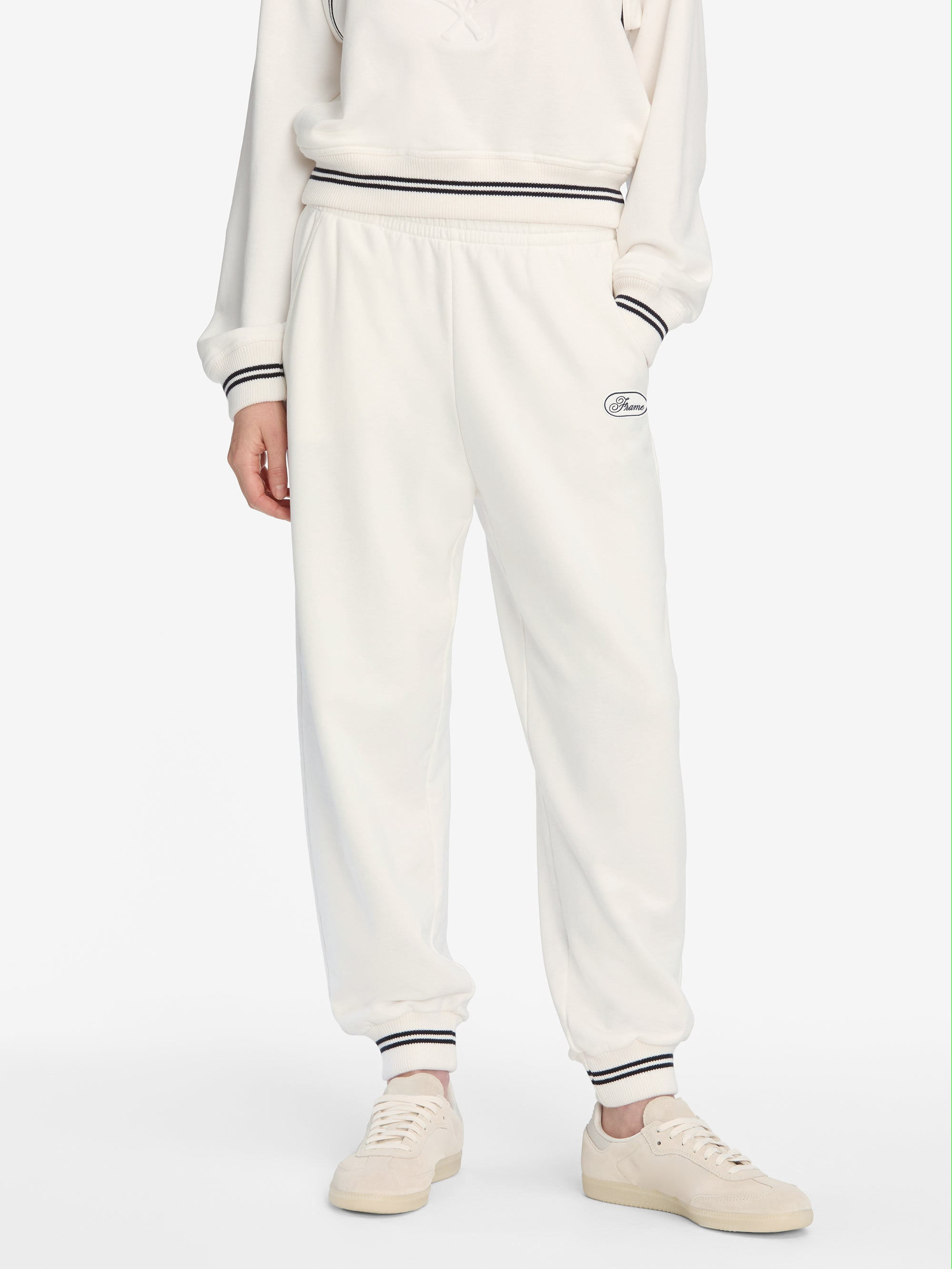 The Tennis Sweatpant in White - 3